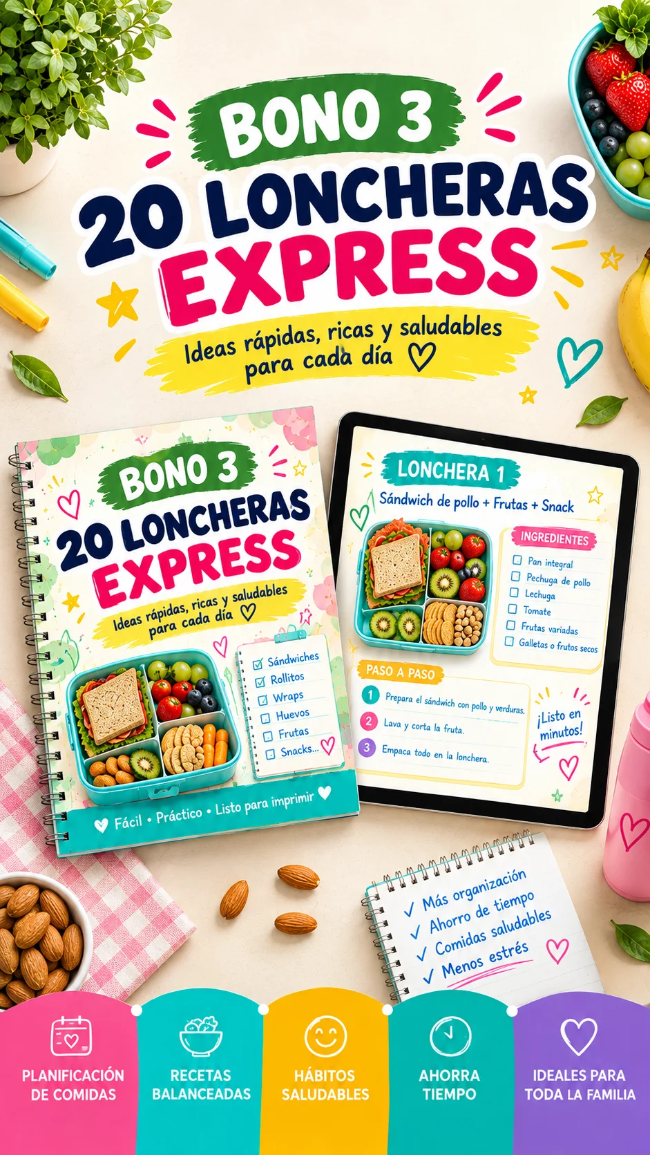 Mockup del bono 3: 20 Loncheras Express