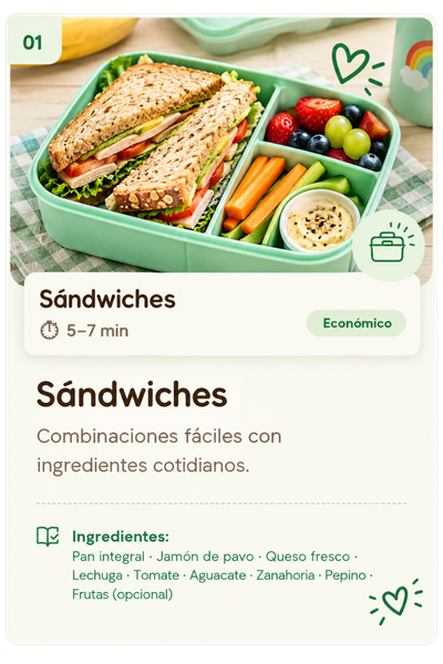 Receta de Sándwiches