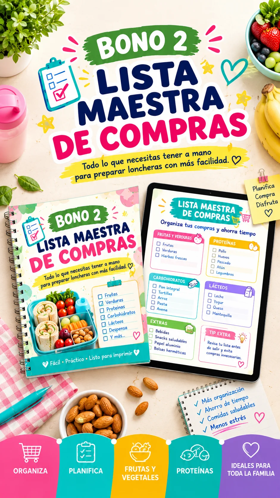 Mockup del bono 2: Lista maestra de compras